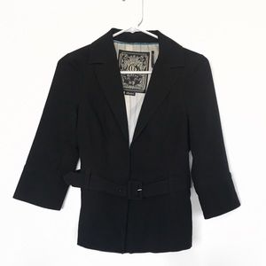Guess Black Belted Quarter Sleeve Blazer – Size SP